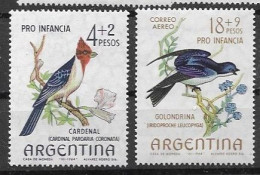 Argentina Mnh ** Birds Set 1964 4 Euros - Ungebraucht