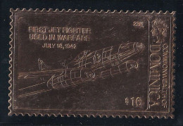 DOMINIQUE - Timbre OR 23 Carats - Le Premier Avion Reaction Utilise En Guerre 18-07-1942 - Neuf ** (MNH) Sans Charniere - Elicotteri