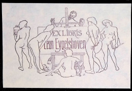 EX LIBRIS LEON EYGELSHOVEN  Per IPSE FECIT L4-B01 EXLIBRIS #3 NUDO EROTICO - Ex-libris