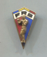 Boxing Box Boxen Pugilato - Romania  Federation FRB, Vintage Pin Badge Abzeichen, Enamel - Boxing
