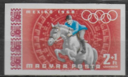 HONGRIE  PA 306   * *  NON DENTELE   JO 1968 Cheval  Equitation - Hípica