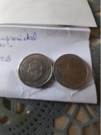 Lot De 2 Pieces  De 1/2  Dinar  Armoiries  1430 - Tunesië