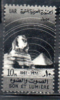 UAR EGYPT EGITTO 1961 SOUND AND LIGHT PROJECT SITE OF PYRAMIDS AND SPHINX AT GIZA 10m MNH - Neufs