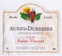 Etiquette SAINT VINCENT TOURNANTE 1996 " AUXEY-DURESSES " Cuvée St Vincent Récolte1990 (3100)_ev571 - Bourgogne