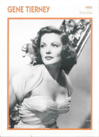 Thème Cinéma  (acteur-actrice)  - GENE TIERNEY - Altri & Non Classificati