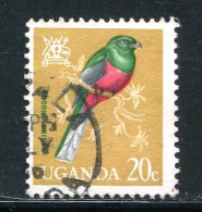 OUGANDA- Y&T N°67- Oblitéré (oiseau) - Uganda (1962-...)