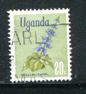 OUGANDA- Y&T N°85- Oblitéré (fleurs) - Uganda (1962-...)