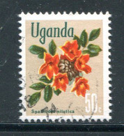 OUGANDA- Y&T N°88- Oblitéré (fleurs) - Uganda (1962-...)