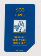 LITHUANIA -   !st School 600th Anniversary Urmet Phonecard - Litauen