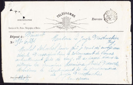 Télégramme Déposé à DINANT Pour Juge D'instruction De Huy - Càd Octogon. HUY (TILLEUL)/24 JUIN 1878 - Sellos Telégrafos [TG]