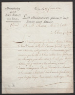 L. De L'Administration Générale Des Postes Aux Lettres Datée 17 Février 1810 De Paris Au Maire De THUIN (par Binche) à P - 1794-1814 (Franse Tijd)