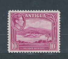 1938-51 Antigua - Stanley Gibbons N. 108 - 10 Scellini Magenta - MNH** - Andere & Zonder Classificatie