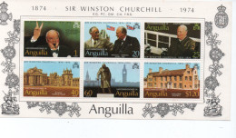 Hommage A  WINSTON CHURCHILL Avec Un Bloc Neuf D ANGUILLA - Anguilla (1968-...)