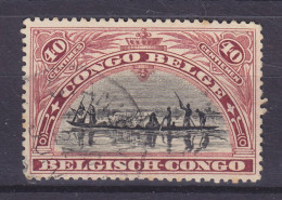 Belgian Congo 1915 Mi. 29, 40c. Kanufahrer (o) - Used Stamps