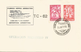 ANTARTICA ANTARCTIC ARGENTINA BASE AEREA MARAMBIO AVION 1971 - Voli Polari