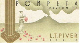 Carte Parfum POMPEÎA De L.T. PIVER - Antiguas (hasta 1960)