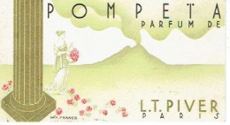 Carte Parfum POMPEÎA De L.T. PIVER - Antiguas (hasta 1960)