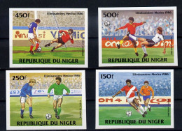 Niger Série Complète Non Dentelé Imperf Football CM 86 ** - 1986 – Mexique