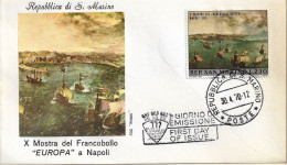 Fdc Roma: X MOSTRA DEL FRANCOBOLLO "EUROPA" A NAPOLI 1970;  No Viaggiata - FDC