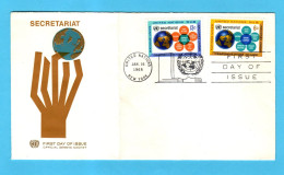 Nations Unies - New York Secrétariat - 16 Janvier 1968 - Cachet Officiel De Genève - Frais Du Site Déduits - Briefe U. Dokumente