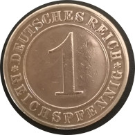 Monnaie Allemagne - 1935 A - 1 Reichspfennig - 1 Renten- & 1 Reichspfennig