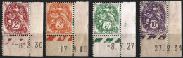 Type Blanc Neuf ** - YT 108, 109, 111 Et 233 - Coins Datés - 1900-29 Blanc