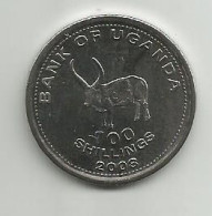 Uganda 100 Shillings 2008. High Grade ,magnetic - Oeganda
