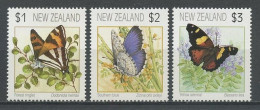 Nouvelle-Zélande 1991 N° 1152/1154 ** Neufs MNH Superbes C 12 € Faune Papillons Butterflies Insectes Dodonidia Bossaris - Unused Stamps