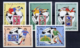 Mauritanie Série Complète Non Dentelé Imperf Football CM 86 ** - 1986 – Mexico