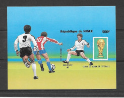 Niger Bloc Non Dentelé Imperf Football CM 86 ** - 1986 – Mexique