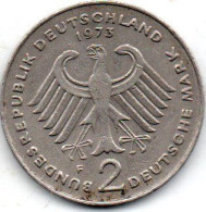 2 Deutsches Mark 1973F - Chipre