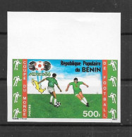 Benin Timbre Non Dentelé Imperf Football CM 86 ** - 1986 – México