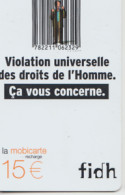 TC17 - MOBICARTE DROIT DE L'HOMME, Pour 1 € - Sin Clasificación