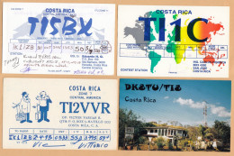 Costa Rica, Lot 11 QSL Radio Cards - Radio Amateur