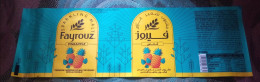 Egypt , FAYROUZ Pineapple Sparkling Maltbottle Label. - Alcoli E Liquori