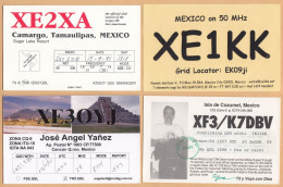 Messico, Mexico, Lot 7 QSL Radio Cards - Radio Amatoriale