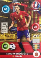 107 Sergio Busquets - Spain - Panini Adrenalyn XL UEFA Euro 2016 Carte Football - Trading Cards