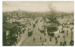 TR 15 - 7042  CONSTANTINOPLE, Turkey, Galata, Tramway, Animee - Old Postcard, Real PHOTO - Unused - Turchia