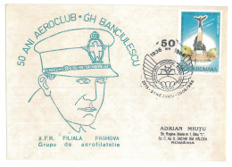 COV 30 - 355 AIRPLANE, Romania - Cover - Used - 1986 - Brieven En Documenten