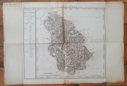 Très Ancienne Carte Originale Département De La Haute Marne Décrété Le 28 Janvier 1790 échelle En Mètre Et En Toise - Cartes Géographiques