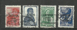 Lettland Latvia 1941 German Occupation Michel 1 - 2 & 4 - 5 O - Lettland