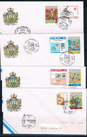 SAN MARINO 1990 - Serie "Pinocchio" Di Collodi Su 4 Buste Con Annullo Speciale. - Cartas & Documentos