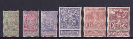 [3281] Zegels 68 - 70 + 71 - 73 Scharnier - 1894-1896 Expositions