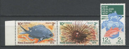 Nlle ZELANDE 1979 N° 746/748 ** Neufs MNH Superbes C 2.40 € Faune Poissons Fishes Diadema Chromis Plongeur Photo - Ongebruikt