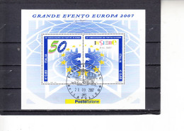 ITALIA  2007 - Sassone  BF  50 - Trattati Di Roma - Annullo  Speciale - Blocs-feuillets