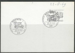 1969. Sonderstempel - Bremen 1 - 28 - II. Veteran Car Rallye - Stempeltag 23/05/1969. - Altri & Non Classificati