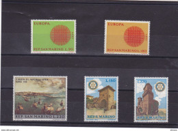 SAINT MARIN 1970 Yvert 761-765, Michel 954-958 NEUF** MNH Cote 3,10 Euros - Unused Stamps