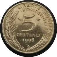 Monnaie France - 1996  4 Plis - 5 Centimes Marianne Cupro-aluminium - 5 Centimes