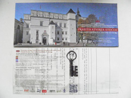 ERROR Printing On The Back Side! Entry Ticket Lithuania To National Museum -Palace Of The Grand Dukes.  - Eintrittskarten