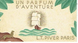 Carte  Parfum UN PARFUM D'AVENTURE De L.T. PIVER - Calendrier De 1932 Au Verso - Antiguas (hasta 1960)